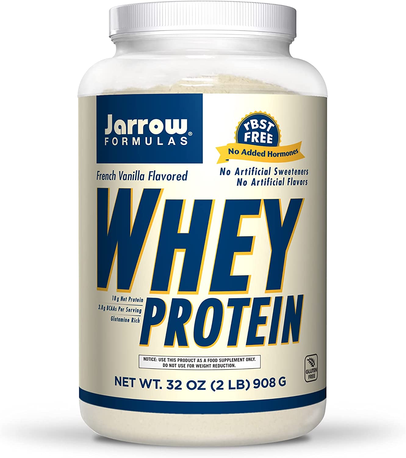 Jarrow Formulas Whey Protein, French Vanilla 908g Powder Supports