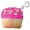Pink Cupcake, variant on iscream Snack Shack Mini Microbead Pillow Backpack Charm - Candy Scented Reversible Rainbow Donut