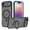 Black, variant on Magnetic Phone Case For iPhone 17 Air,With Invisible Magnetic O-Ring Kickstand,Compatible with Mag-Safe,Skin Feel Slim Shockproof Anti-Drop Protection Translucent Phone Case,Lightpurple