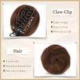 thumbnail image 3 of GHSDFBB SOFEIYAN 2 Pcs Mini Chignon Pince à Cheveux Oreilles de Chat Désordonnées Extension de Cheveux Synthétiques Perruque Accessoire Chignon Spatial pour Femmes Filles, Noir Cassé, 3 of 6