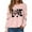 Pink, variant on Towmus Womens Fall Winter Sweatshirt Shirts Graphic Sweatshirts Casual Long Sleeve Round Neck Sweatshirts Letter Printed Loose Top ffor Women Loose Fit