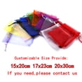 thumbnail image 3 of 10pcs 7x9 9x12 10x15 13x18cm Drawstring Organza Bags Jewelry Packaging Bags Wedding Party Favor Gift Bags Jewelry Pouches Burgundy 10x15cm, 3 of 6