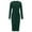 Green, variant on Sentmoon Birthday Dress 3/4 Sleeve Crew Neck Prom Dresses Solid Color Loose Split Stretchy Oversized Athletic Dress Stylish for Party S