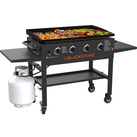 Blackstone 4-Burner 36” Griddle Cooking Station with Side Shelves
