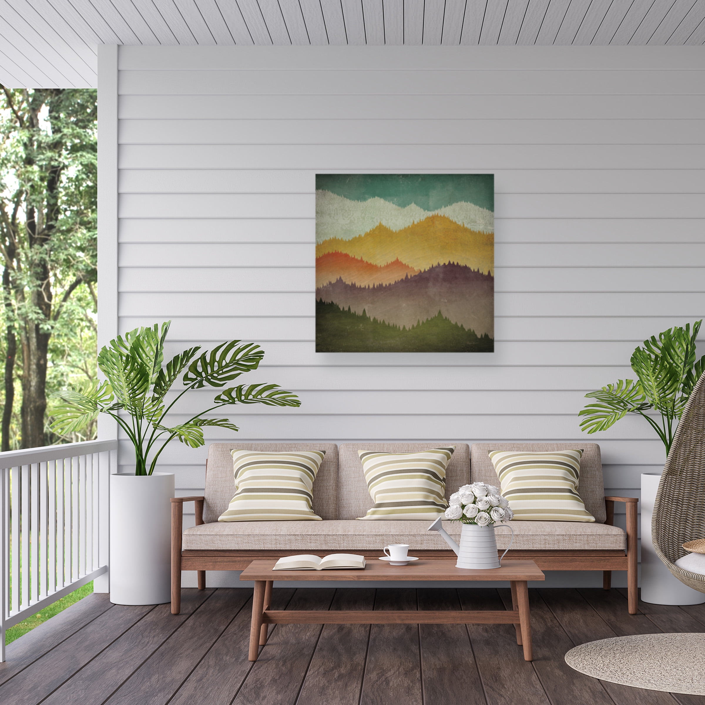 Ryan Fowler 'A Mountain VIew' Outdoor Canvas 18x24