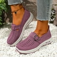 thumbnail image 3 of Orthopedic Walking Shoes for Women 2025 Comfort Buckle Arch Support Slip on Nursing Non Slip Work Sneakers, 3 of 6