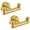 Brushed Gold, variant on Angle Simple Double Towel Hook, Stainless Steel Bathroom Hand Towel Holder, Coat Hook for Wall, Matte Black