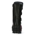 thumbnail image 5 of New Rock Boots WALL028B-C1 Unisex Metallic Black Leather Platform Gothic Boots 36, 5 of 6
