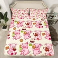 thumbnail image 2 of Manfei Funny Pig Full Size Sheets 4-Piece for Kids Children, Kawaii Farm Animal Bed Sheets, Cute Piggy Sheet Sets, Lightweight Room Decor, 2 of 6