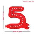 thumbnail image 3 of M&T Displays LED Marquee Number (5) Red Light Up Letter Sign for Wedding Party Home Bar Decor, 3 of 8