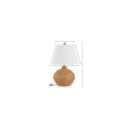 thumbnail image 3 of SAFAVIEH Juana 22 in. Coastal Nickel Rattan Table Lamp with White Cotton Shade, 3 of 3