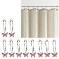 thumbnail image 2 of NEXAVKPR Colorful Butterfly Pendants Shower Curtain Rings Set of 10 for Bathroom Decors, 2 of 20