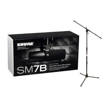 Shure Sm7b Cardioid Dynamic Microphone W Tripod Boom Stand Package Walmart Com Walmart Com