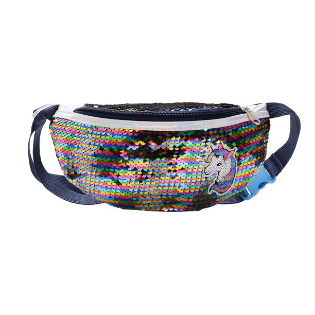 Sequin Waist Bag Women Cartoon Cute Crossbody Shoulder Chest Pack