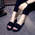 thumbnail image 2 of NOKIO Round Toe Shoes for Women Summer Wedges Sandals All Personality Heel Flip Flops Shoes Square&nbsp;Toe Sandals Fashion Holiday Shoes, 2 of 8