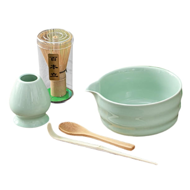 Conjunto de herramientas para matcha, incluye soporte y cuchara, perfecto para los entusiastas del té Azul