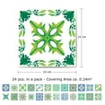 thumbnail image 6 of Walplus Peel and Stick Backsplash Turkish Green Mosaic Wall Tile Decals 48 Pcs 4" x 4", 6 of 8