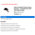 thumbnail image 2 of Engine Crankshaft Position Sensor Connector - Compatible with 1998 - 2004 Dodge Intrepid 1999 2000 2001 2002 2003, 2 of 2