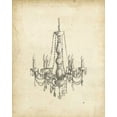thumbnail image 2 of Harper, Ethan 15x18 Black Ornate Wood Framed with Double Matting Museum Art Print Titled - Classical Chandelier II, 2 of 4