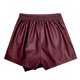 thumbnail image 4 of Faldas pantalón de imitación de cuero de cintura alta para mujer - Cintura elástica, cruzadas con fruncido, dobladillo asimétrico - S-XXL, 4 of 4