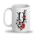 thumbnail image 2 of Custom Monogram Coffee Mug with Initial U for Women, Personalized Name Cup for Birthday, Mother's Day, Father's Day, Office Use, or Everyday Beverage – 11oz 15oz Ceramic Mug, 2 of 6