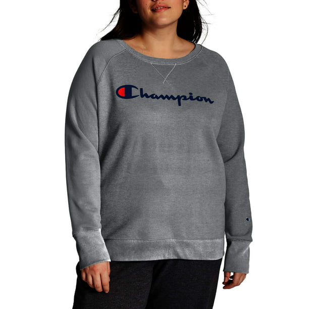 Champion Powerblend Graphic Crewneck Sweatshirt (Women's Plus) 1 Pack -  Walmart.com