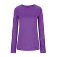 thumbnail image 5 of New & Trending for Spring Sawvnm Women's Fashion Solid Loose Long Sleeve T-shirt Pullover Tops for Women, 5 of 6