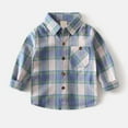 thumbnail image 3 of RUTAYY Children Boys Shirt Plaid Print Long Sleeve Casual Button Down Tops Comfortable Trendy Versatile Tops, 3 of 4