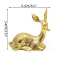 thumbnail image 6 of YiJuHui 4pcs Gold Plated Deer Statue Ornament for Home Decor, Elegant Animal Figurine, Wine Cabinet & Living Room Decoration, Symbol of Good Fortune, 6 of 9