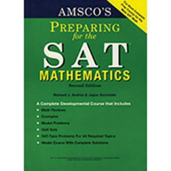 Pre-Owned Amsco's Preparing for the SAT: Mathematics (Paperback) by Richard J Andres, Joyce Bernstein