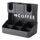 thumbnail image 1 of Organizador de barra de café, estante de almacenamiento, resistente, multifuncional, negro, accesorios para hotel, oficina, fiestas, montaje en pared, con portavasos, 1 of 8