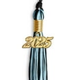 thumbnail image 2 of Endea Graduation Black/Light Blue Mixed Color Graduation Tassel with Gold Date Drop, 2 of 9
