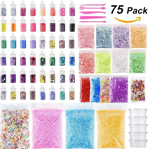 Kit de fabricación de bricolaje con Rebanadas de , de espuma, herramientas de arcilla, gránulos, kit de suministros BLESIY Hacer limo