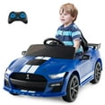 thumbnail image 1 of Gymax 12V Kids Ride on Car Licensed Ford Mustang Shelby GT500 w/ Remote Control Blue, 1 of 8