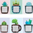 thumbnail image 1 of 6 uds pegatinas 3D de dibujos animados Cactus fluorescente niños pegatinas para interruptor de luz luminosa Zhivalor WMZL-1769, 1 of 8