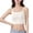 White, variant on d Women's Seamless Built in Bra Camisole Top Soft Stretch Sleeveless with Padding Black XXXXL