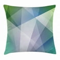 thumbnail image 1 of Teal and White Throw Pillow Cushion Cover, Abstract Triangles Angled Shapes Geometrical Contemporary Futuristic Design, Decorative Square Accent Pillow Case, 20 X 20 Inches, Multicolor, by Ambesonne, 1 of 2