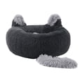 thumbnail image 5 of Cheers.US Lazy Rabbit Upgrade Cat Bed+Blanket for Indoor Cats, Fluffy Calming Self Warming Round Cushion, 5 of 7