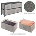 thumbnail image 4 of mDesign Wide Storage Dresser Furniture with 5 Fabric Drawers, Black/Dark Gray, 4 of 8