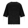 thumbnail image 3 of safuny Men's Oversized Pullover Loose Cotton Shirts Crew Neck Fall Tops Solid Shirts Trendy Holiday Long Sleeve Leisure Comfy Black M, 3 of 5