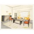 thumbnail image 3 of Genevriere et Domin 14x12 Black Modern Framed Museum Art Print Titled - Dining Room (1920), 3 of 5