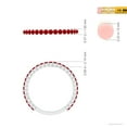 thumbnail image 4 of ANGARA Natural Prong Set Round Ruby Eternity Wedding Ring in 14K White Gold for Women (Size-1.6mm) | July Birthstone Jewelry for Her | Natural Ruby Rings, 4 of 9