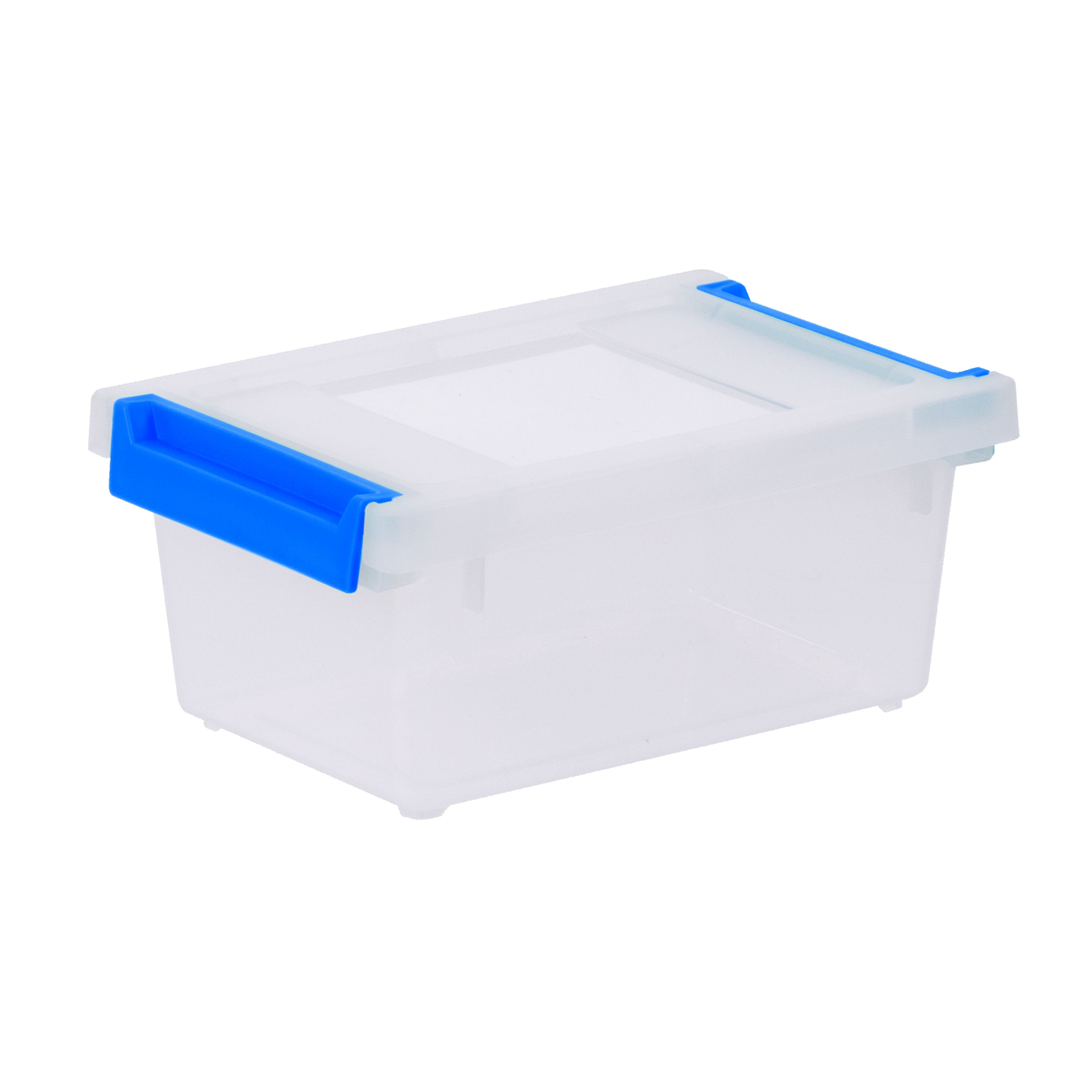 IRIS 1 Qt. Plastic Storage Bins with Lids, Clear Containers, Latching Totes 6Pk