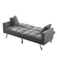 thumbnail image 5 of Futon Sofa Bed Convertible Sleeper – Modern Velvet Couch Loveseat Two Seat Recliner Couch Contemporary Love Seat Sofabed, 5 of 7