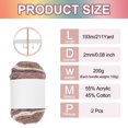 thumbnail image 2 of 2 Pcs Fil Acrylique 422 Yards pour Crochet, Beige, Marron, Violet, 2 of 6