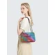 thumbnail image 5 of KURT GEIGER LONDON Bolso de mujer de lona con cadena de empalme, bandolera de moda para mujer, bolso con cremallera y letras de arcoíris con cabeza de águila, 5 of 5