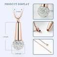 thumbnail image 2 of Crystal Microphone Cremation Jewelry for Ashes - Memorial Urn Necklace Ashes Holder Stainless Steel Keepsake Pendant Jewelry for Music Lover, 2 of 9