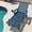 BLUE, variant on Lounge Chair Outdoor with Wheels Oversized Chaise Lounge Chair HDPE 6 Positions Cup Holder for Patio Pool Blue