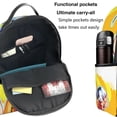 thumbnail image 5 of Lsque Sml Jeffy Pattern Backpack – School Travel Canvas Daypack with Ergonomic Padded Straps, Multiple Compartments & Leather Handle, 5 of 5