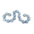 thumbnail image 5 of DecMode Handmade Round Extra Long Frosted Orb Blue Glass Garland with Tassel with Knotted Jute Rope, 5 of 7